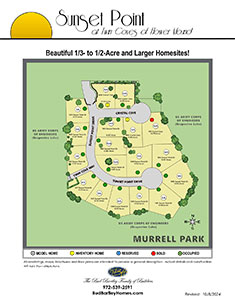 Sunset Point Lot Status Map