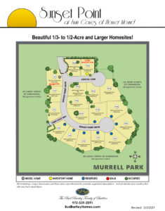 Sunset Point Lot Map